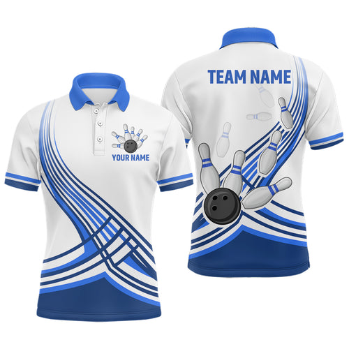 Personalized Men's Bowling Jersey Polo Bowling Team Shirts Bowling Gifts QZT502