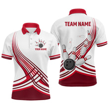 Load image into Gallery viewer, Personalized Men&#39;s Bowling Jersey Polo Bowling Team Shirts Bowling Gifts QZT502