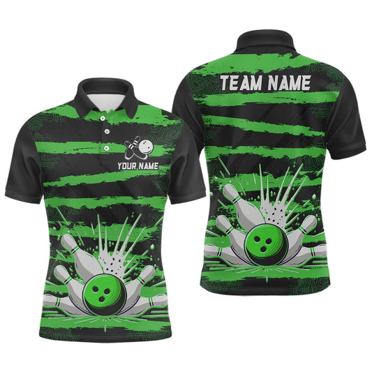 Men Camo Bowling Shirts Polo Custom Bowling Team Jersey League Multicolor QZT472