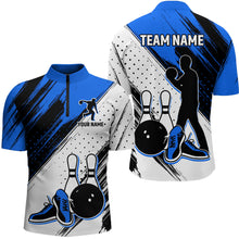 Load image into Gallery viewer, Personalized Men Quarter Zip Bowling Shirts Camo Bowling Team Jersey Multicolor QZT477