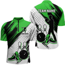 Load image into Gallery viewer, Personalized Men Quarter Zip Bowling Shirts Camo Bowling Team Jersey Multicolor QZT477