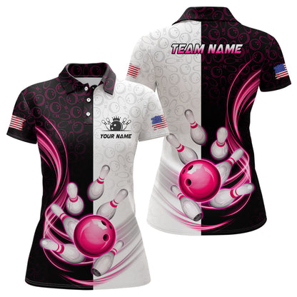 Custom Bowling Shirts for Women Camo Bowling Jersey Polo Bowling Team League QZT449