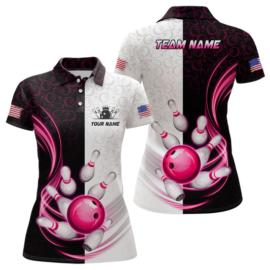 Custom Bowling Shirts for Women Camo Bowling Jersey Polo Bowling Team League QZT449