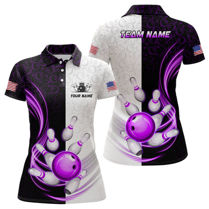 Custom Bowling Shirts for Women Camo Bowling Jersey Polo Bowling Team League QZT449