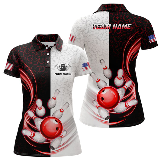 Custom Bowling Shirts for Women Camo Bowling Jersey Polo Bowling Team League QZT449