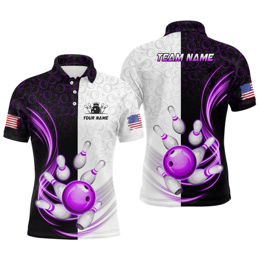 Custom Bowling Shirts for Men Camo Bowling Jersey Polo Bowling Team League QZT449