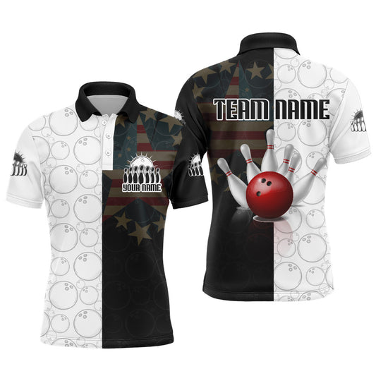 Custom Bowling Shirt for Men Personalized Bowling Jersey Bowling Team League Polo Shirt QZT67
