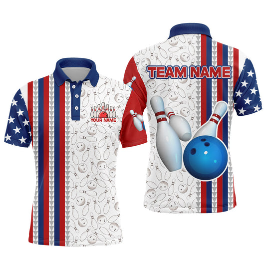 Custom Bowling Shirt for Men Bowling Jersey Bowling Team League Polo Shirt QZT73-4