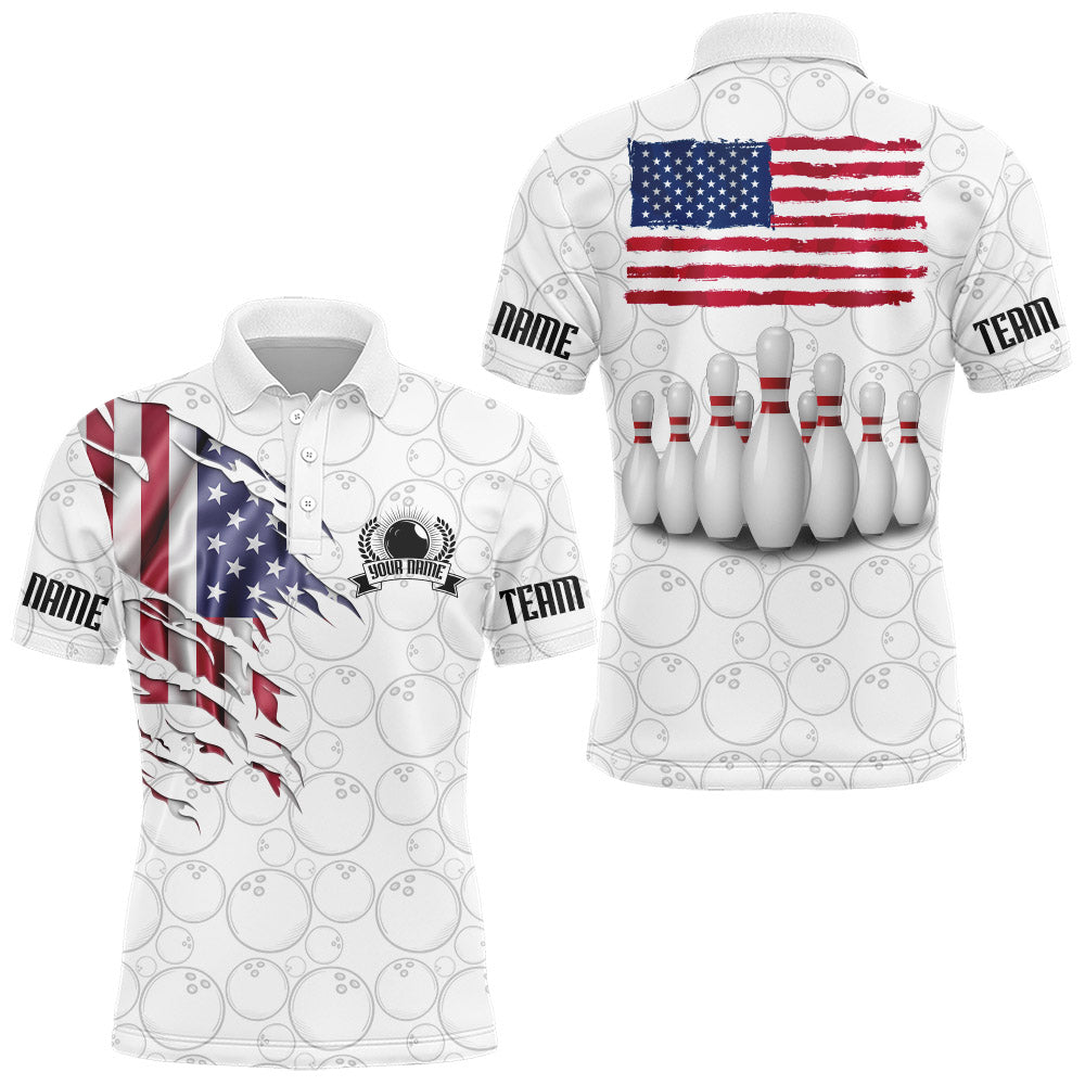 Personalized 3D Men's Bowling Team Jersey Bowling Shirt American Bowling Polo Shirt QZT43-2