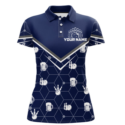 Personalized Camo Polo Shirt Bowling Shirt for Women Custom Bowling Jersey Bowling Team League QZT253