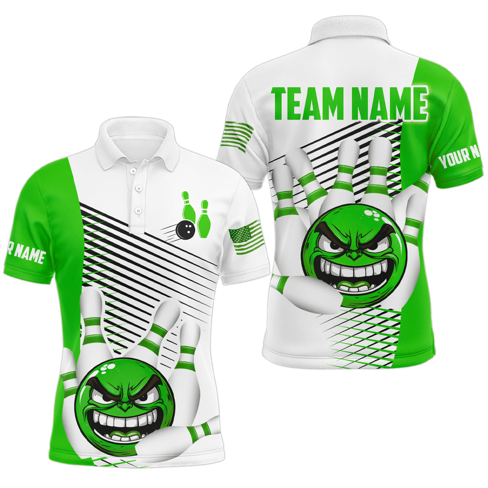 Custom Bowling Shirt Funny Bowling Polo Shirt for Men Bowling Team Jersey Polo Shirt Unisex QZT254