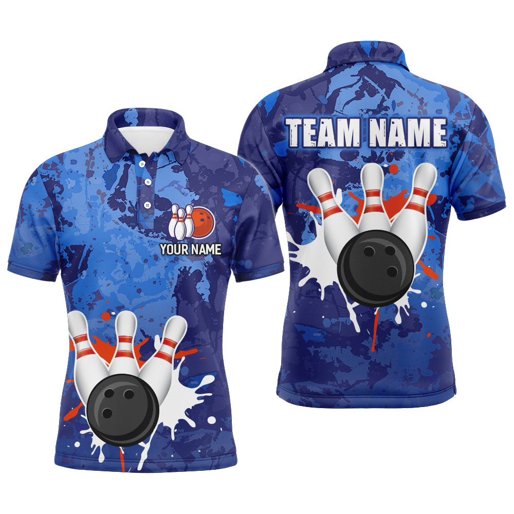 Personalized Bowling Shirt for Men Custom Bowling Jersey Bowling Team League Polo Shirt QZT204