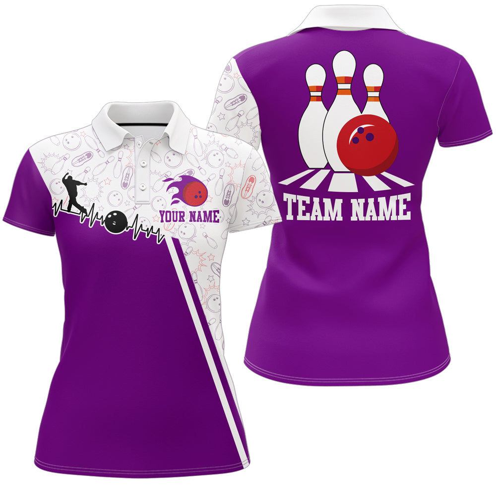 Women's Bowling Shirt Personalized Camo Bowling Jersey Polo Bowling Shirt QZT419