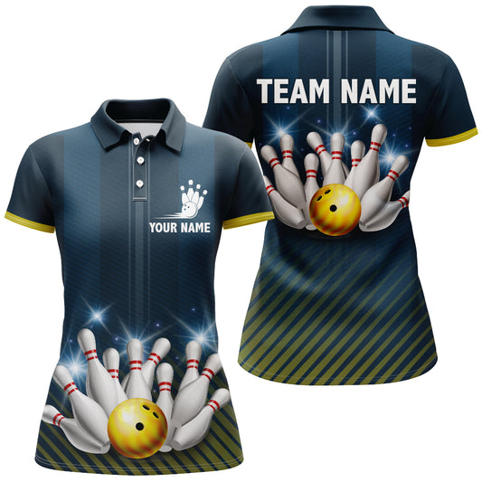 Personalized Bowling Shirt for Women Custom Bowling Jersey Bowling Team League Polo QZT211