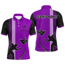 Load image into Gallery viewer, Personalized Men Polo Shirt Bowling Silhoutte Shirts Bowling Team League QZT427