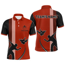 Load image into Gallery viewer, Personalized Men Polo Shirt Bowling Silhoutte Shirts Bowling Team League QZT427