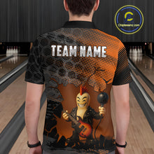 Load image into Gallery viewer, Bowling Pin Rocker Shirt for Men Music Bowlwing Team Leage Polo &amp; Quarter-Zip Bowling Jersey QZT719