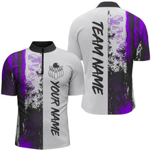 Load image into Gallery viewer, Camo 3D Bowling Shirts Men Custom Bowling Team Jersey Quarter Zip Multicolor QZT469
