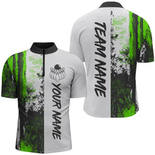 Load image into Gallery viewer, Camo 3D Bowling Shirts Men Custom Bowling Team Jersey Quarter Zip Multicolor QZT469