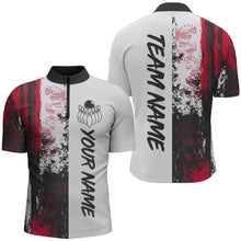 Load image into Gallery viewer, Camo 3D Bowling Shirts Men Custom Bowling Team Jersey Quarter Zip Multicolor QZT469
