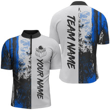Load image into Gallery viewer, Camo 3D Bowling Shirts Men Custom Bowling Team Jersey Quarter Zip Multicolor QZT469