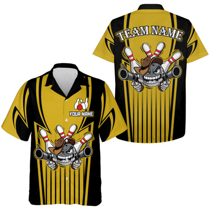 Custom Bowling Shirt for Men and Women Bowling Jersey Bowling Team League Hawaii Shirt QZT44-1