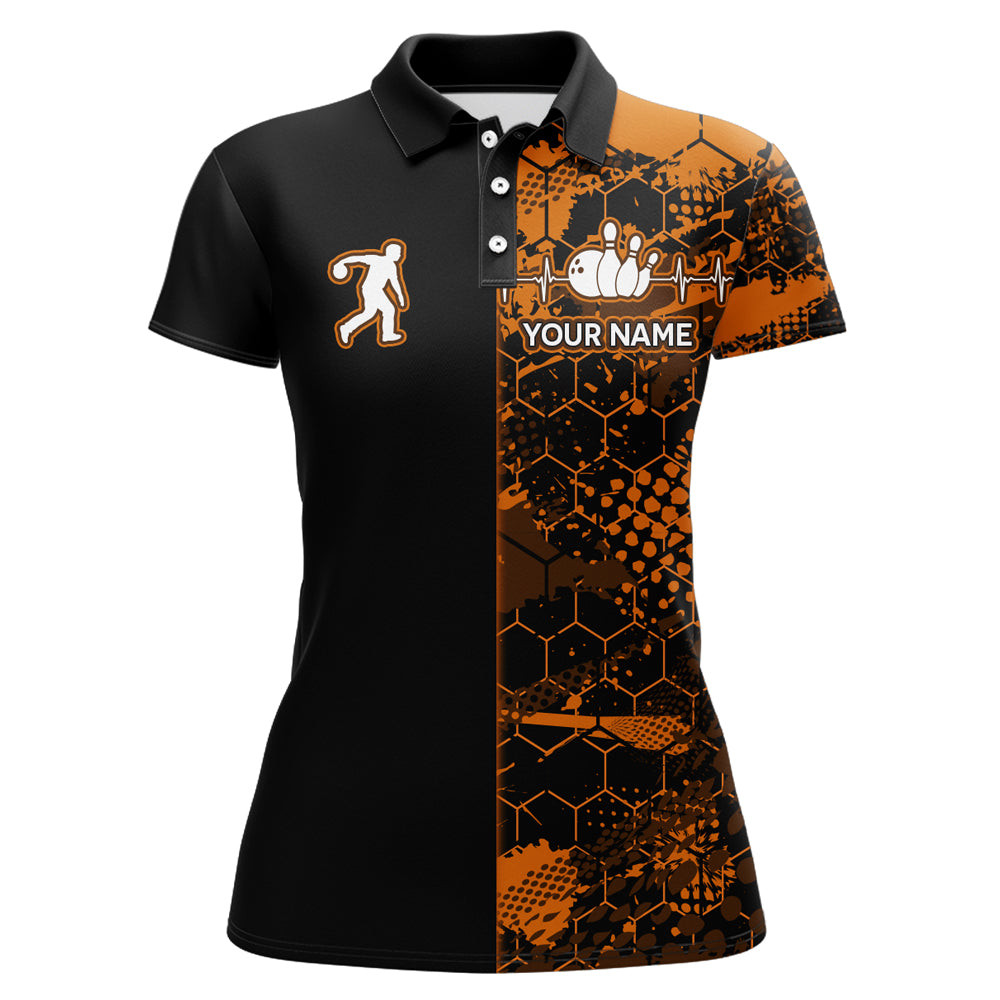 Bowling Polo Shirt Bowling Jersey for Women Bowling Team League QZT287