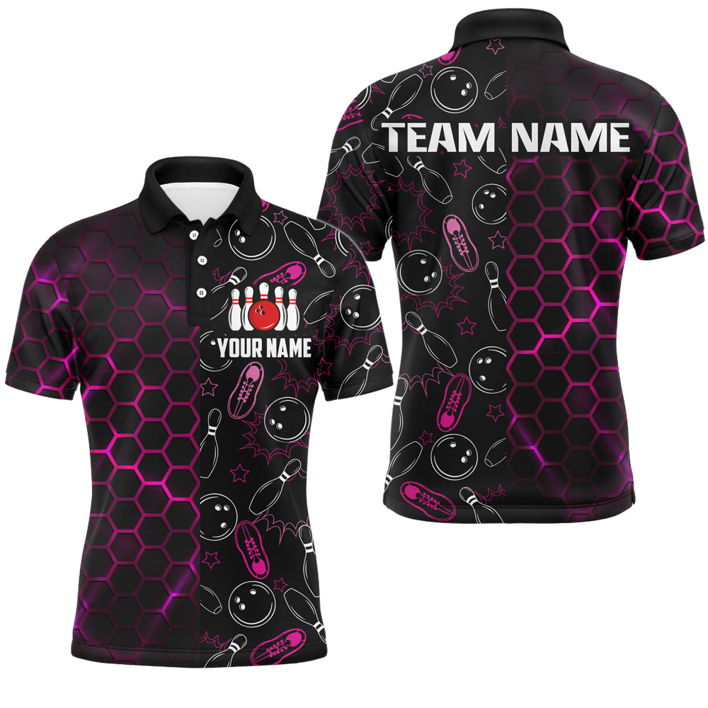 Personalized Bowling Shirt for Men Camo Bowling Jersey Polo Shirt Unisex with Name QZT294