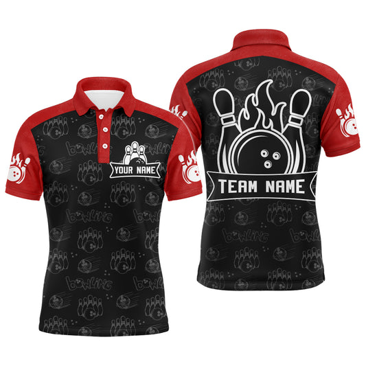 Camo Bowling Polo Shirt Custom Bowling Jersey for Men Bowling Team League QZT230