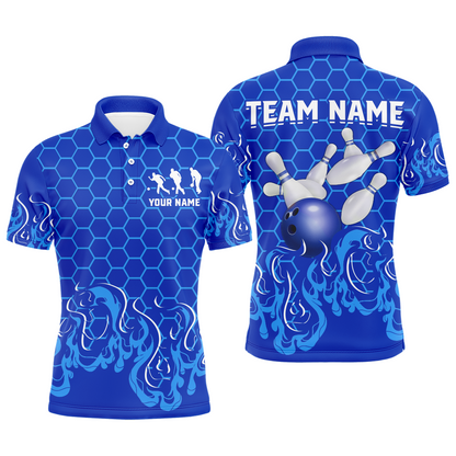 Personalized Polo Shirt for Bowlers, Bowling Shirt for Men Bowling Team League QZT406