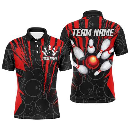 Custom Bowling Shirts Camo Bowling Jersey Polo Shirt for Men QZT415