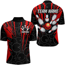 Load image into Gallery viewer, Custom Bowling Shirts Camo Bowling Jersey 1/4 Zip Shirt for Men Bowling QZT415