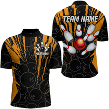 Load image into Gallery viewer, Custom Bowling Shirts Camo Bowling Jersey 1/4 Zip Shirt for Men Bowling QZT415