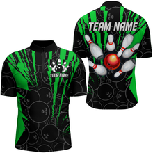Load image into Gallery viewer, Custom Bowling Shirts Camo Bowling Jersey 1/4 Zip Shirt for Men Bowling QZT415