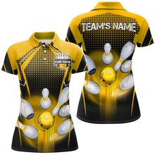 Load image into Gallery viewer, Personalized Bowling Shirts for Women Polo 3D Bowling Team League Bowling Gifts QZT423