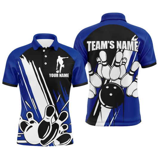Bowling Polo Shirt for Men Custom Bowling Team Shirt Bowlers Jersey QZT16