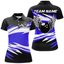 Load image into Gallery viewer, Camo Angel Wings Polo Bowling Shirts for Women Bowling Team Jersey Multicolor QZT470