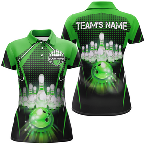 Custom Polo Bowling Shirt Women Bowling Team Jersey QZT59