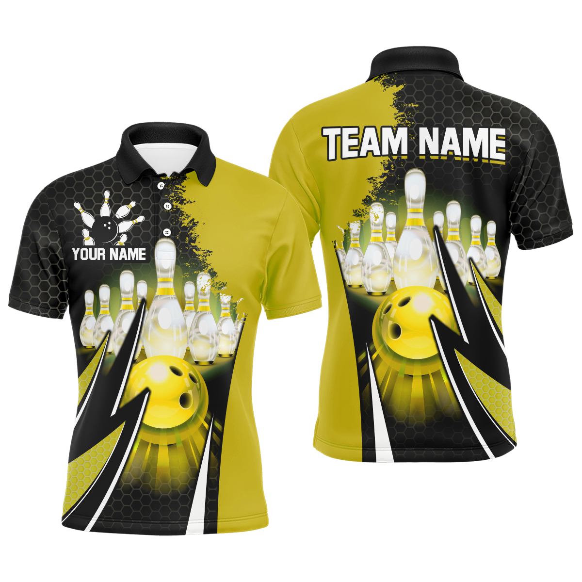 Personalized Bowling Shirts for Men Bowling Team Jersey Polo Bowling Shirt QZT440