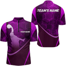 Load image into Gallery viewer, Custom Bowling Shirt for Men Bowling Jersey Bowling Team League Quarter-Zip Shirt QZT28