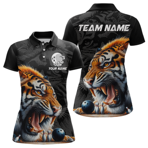 Custom Tiger Bowling Shirt Tiger Bowling Team League Unisex Quarter-Zip Bowling Outfit QZT638