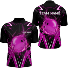 Load image into Gallery viewer, Personalized Bowling Team Shirts for Men Quarter Zip Bowling Shirt Multicolor QZT455