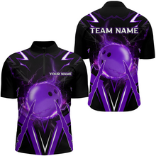 Load image into Gallery viewer, Personalized Bowling Team Shirts for Men Quarter Zip Bowling Shirt Multicolor QZT455