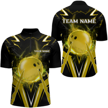 Load image into Gallery viewer, Personalized Bowling Team Shirts for Men Quarter Zip Bowling Shirt Multicolor QZT455