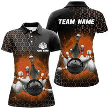 Load image into Gallery viewer, Personalized Orange Bowling Jersey Men and Women Custom Bowling Polo Shirt Team BDT490