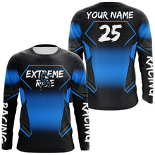 Load image into Gallery viewer, Custom Motocross Jersey Kid Men Women Upf30+ Blue Dirt Bike Shirt MX Off-Road Rider Motorcycle PDT670