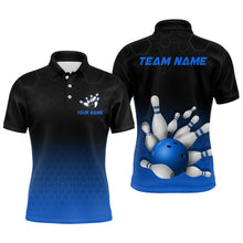 Load image into Gallery viewer, Personalized Blue Bowling Shirt for Men &amp; Women Bowling Team Jersey Bowling Shirts Unisex BDT555