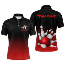 Load image into Gallery viewer, Personalized Red Bowling Shirt for Men &amp; Women Bowling Team Jersey Bowling Polo BDT555