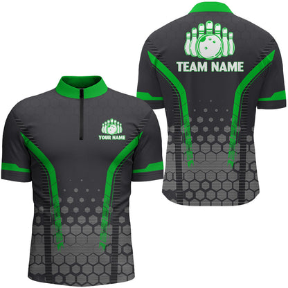 Personalized Bowling Quarter-Zip Shirts Men Custom Bowling Jersey Team Bowlers BDT269