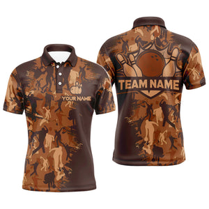 Custom Bowling Shirts Men Camo Bowling Jersey Team League Bowling Polo Shirt BDT304